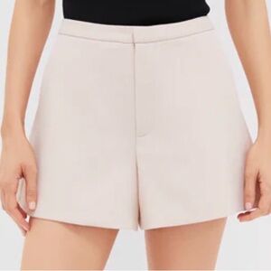 High Waist Cream Shorts for Women